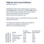 J.Charles Sea Salt Caramel Mallows 500g Soft Gourmet Marshmallow Treats