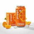 Poppi Orange Soda Cans 4x330ml Bright Citrus Sparkling Refreshment