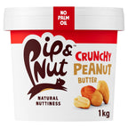 Pip & Nut Crunchy Peanut Butter 1kg High Protein Nut Butter Spread