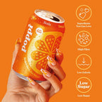 Poppi Orange Soda Cans 4x330ml Bright Citrus Sparkling Refreshment