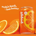 Poppi Orange Soda Cans 4x330ml Bright Citrus Sparkling Refreshment