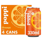 Poppi Orange Soda Cans 4x330ml Bright Citrus Sparkling Refreshment