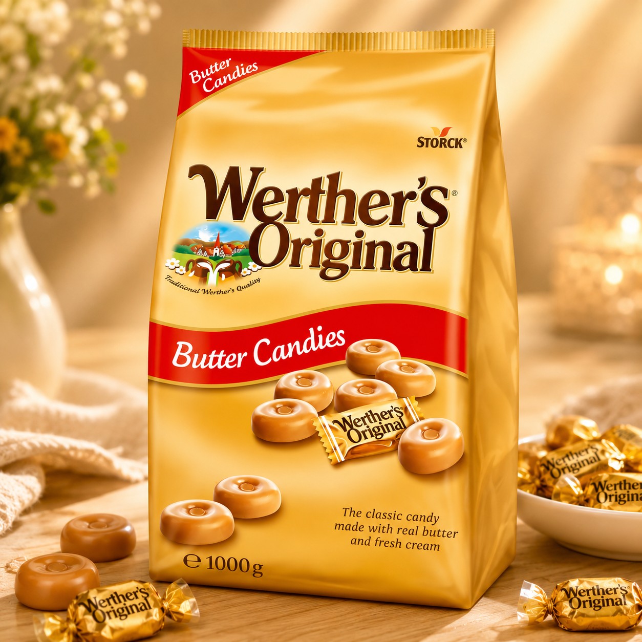 Werther's Original Butter Candies 1kg Classic Creamy Caramel Sweet Treats