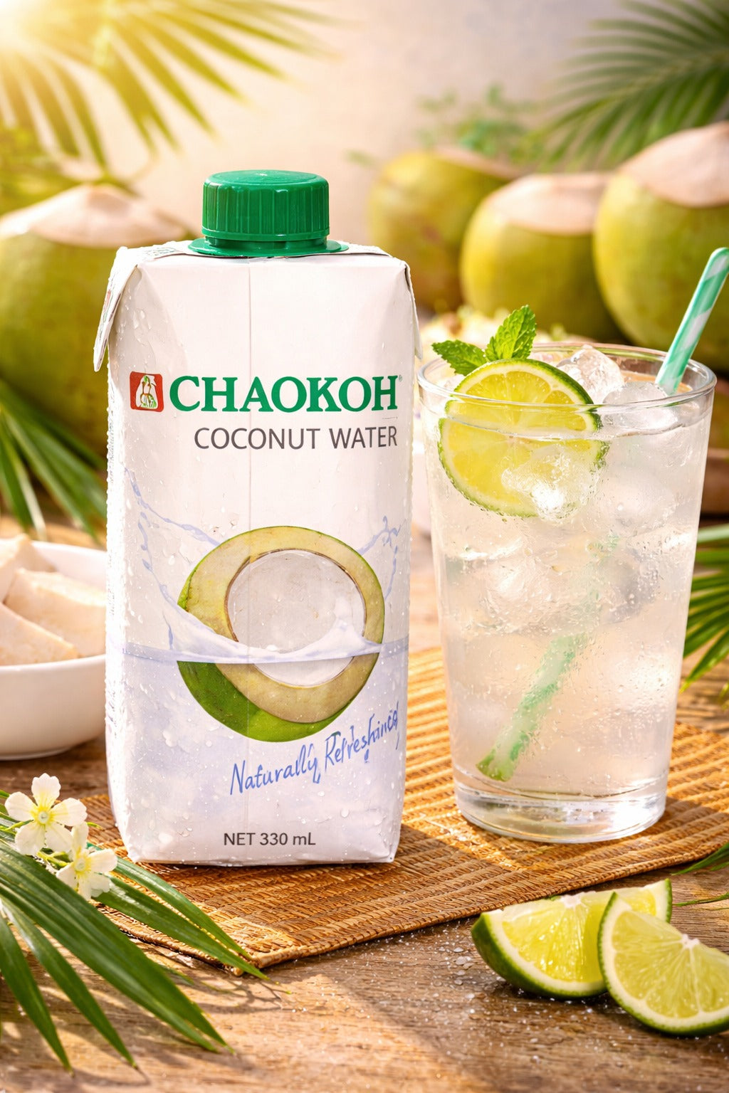 Chaokoh Nature Coconut Water 330ml – 100% Natural Refreshing Coconut Drink