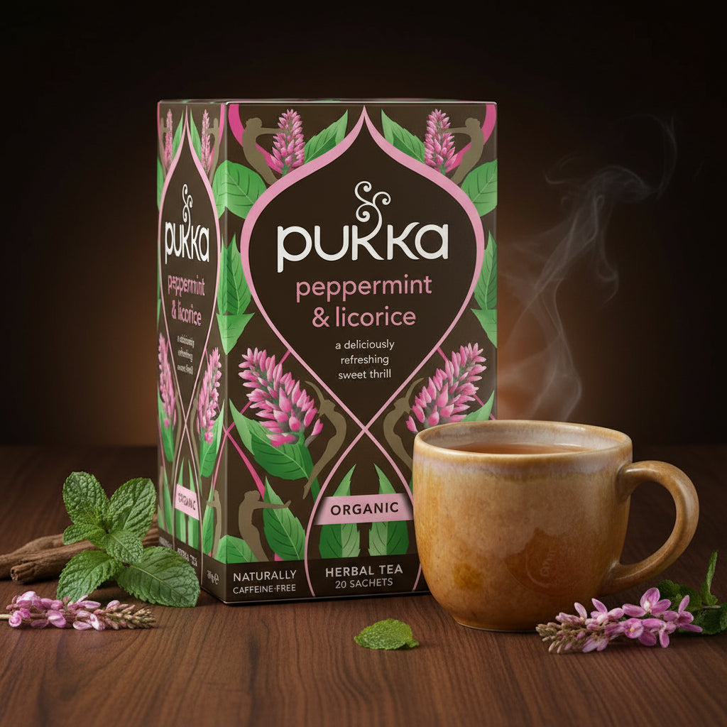 Pukka Organic Peppermint & Licorice Mint Tea 20 Bags 30g Herbal Blend