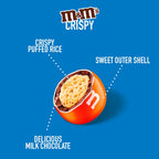 M&M's Crispy Milk Chocolate Party Bag 675g Crunchy Chocolate Candy Sharing Pack