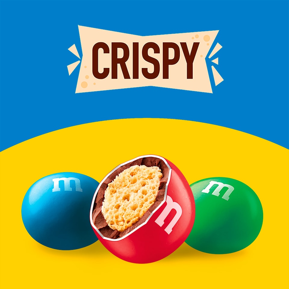 M&M's Crispy Milk Chocolate Party Bag 675g Crunchy Chocolate Candy Sharing Pack