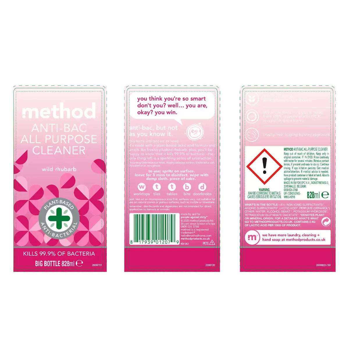 Method Mixed Pack Spray, 3 x 828ml