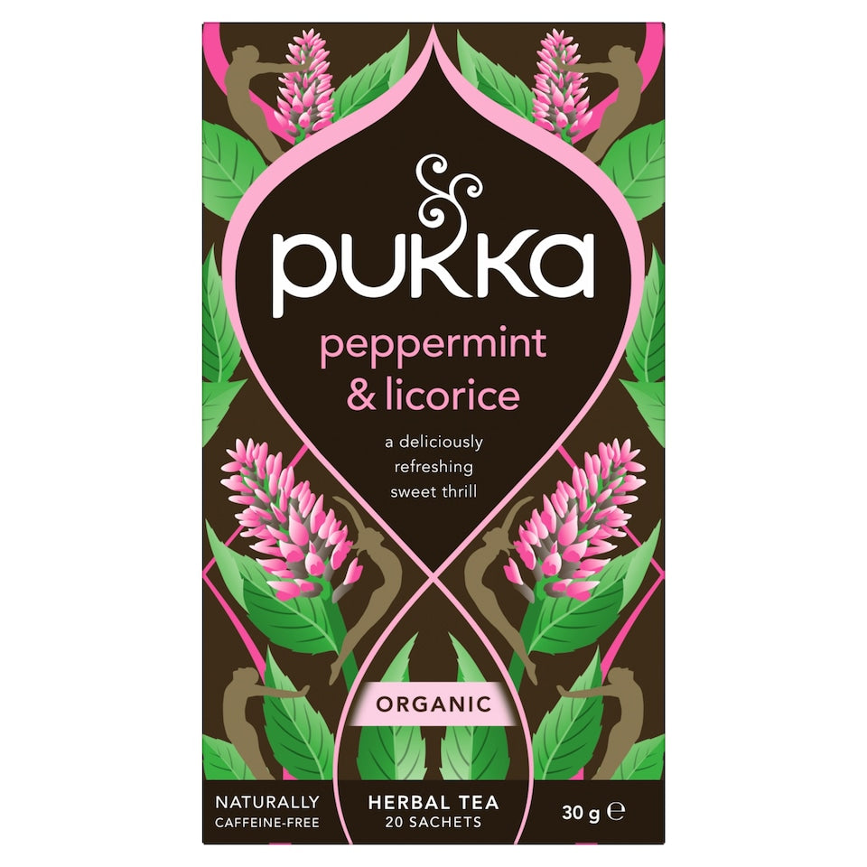 Pukka Organic Peppermint & Licorice Mint Tea 20 Bags 30g Herbal Blend