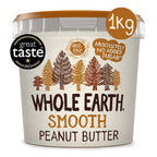 Whole Earth Smooth Peanut Butter 1kg Creamy High Protein Nut Butter Spread