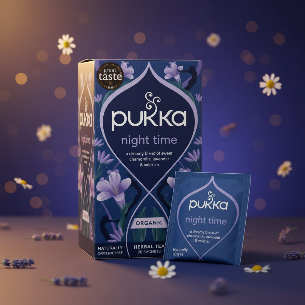 Pukka Organic Night Time Chamomile Tea 20 Bags 20g Herbal Sleep Blend