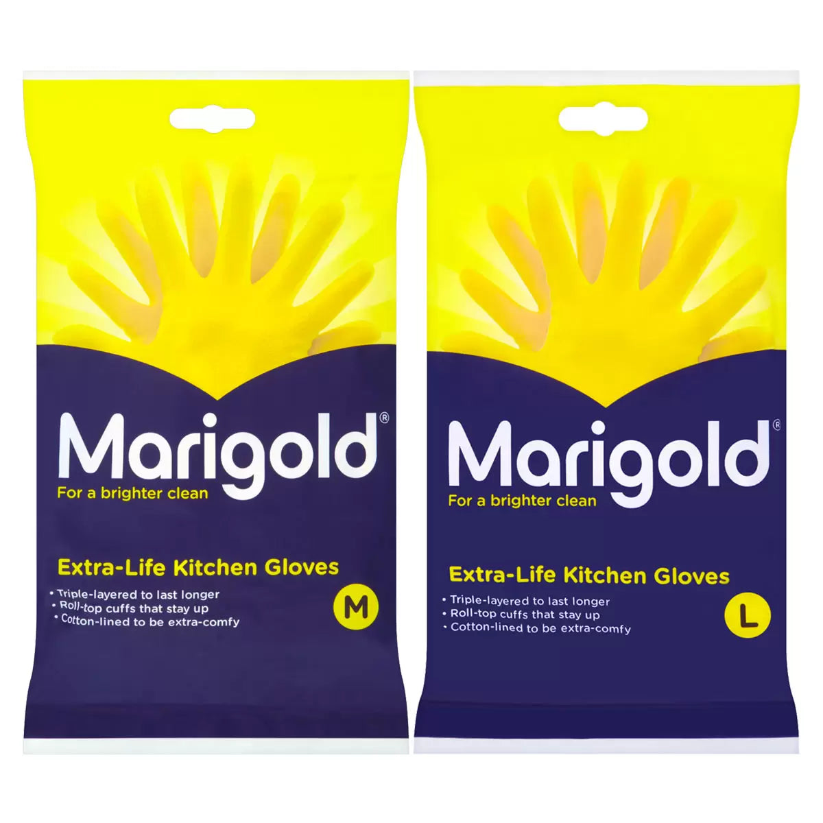 Marigold Extra Life Kitchen Gloves, 6 Pack in 2 Options