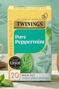 Twinings Pure Peppermint Tea Bags 20 Pack 40g Refreshing Herbal Tea