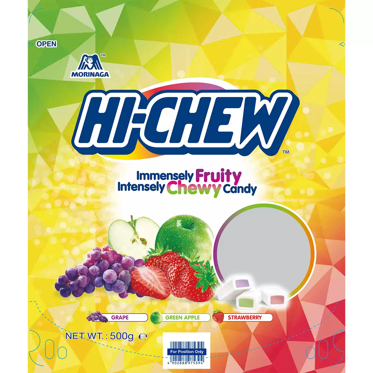 Morinaga Hi-Chew Assorted Fruit Chewy Candy, 500g