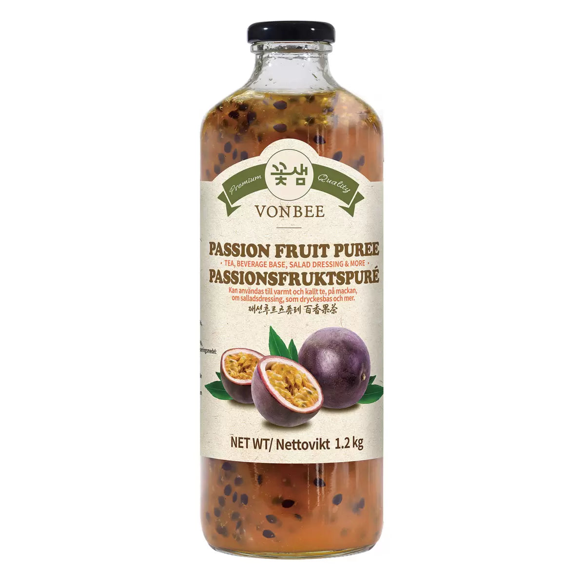 Vonbee Passionfruit Pure Puree - Premium Quality (1.2kg)