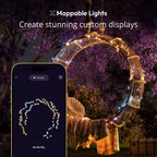 Twinkly Generation II 600 App Controlled Multicolour + White Strings LED Lights 158ft (48m)