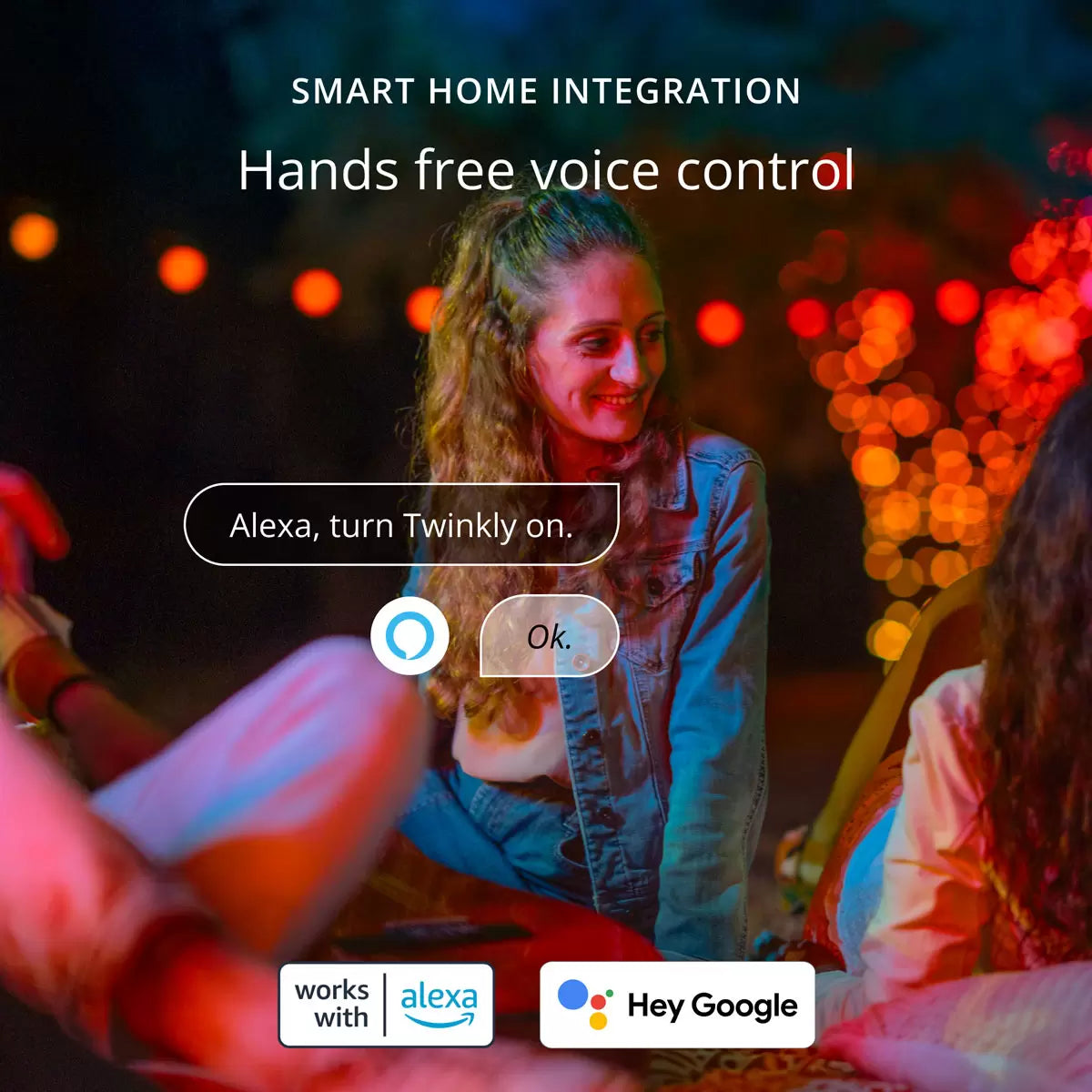Twinkly Generation II 600 App Controlled Multicolour + White Strings LED Lights 158ft (48m)