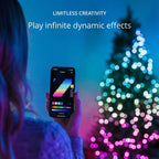 Twinkly Generation II 600 App Controlled Multicolour + White Strings LED Lights 158ft (48m)