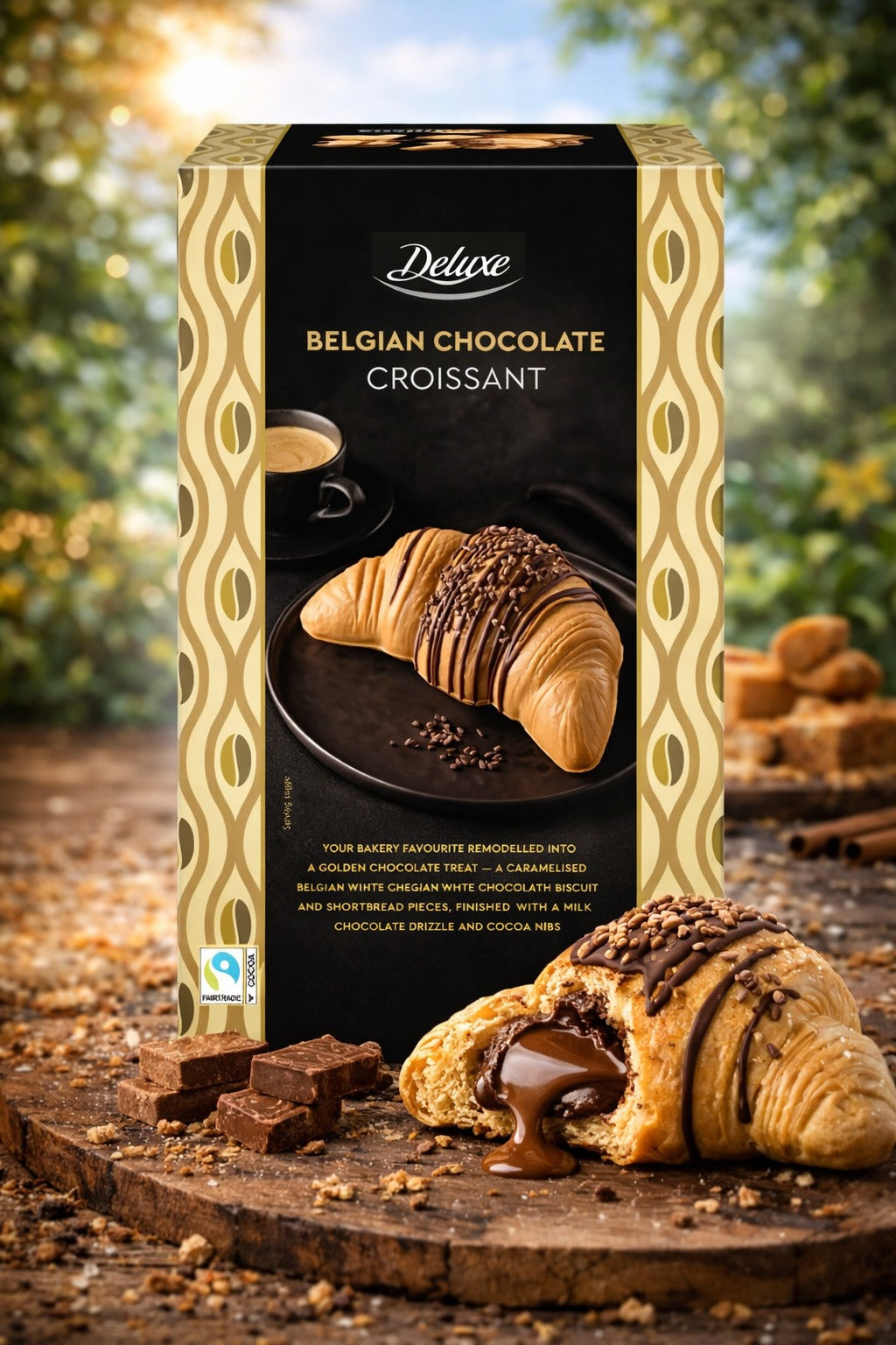 Deluxe Belgian Chocolate Croissant Easter Egg 250g Summer Indulgence