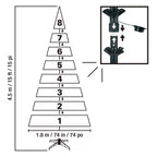 15ft (4.6m) Pre-Lit Aspen Artificial Christmas Tree With 6,000 Colour-Changing LED Lights