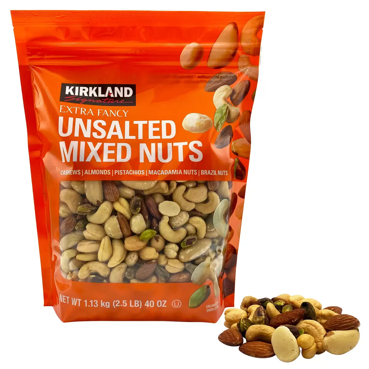 Kirkland Signature Unsalted Mixed Nuts, 1.13kg