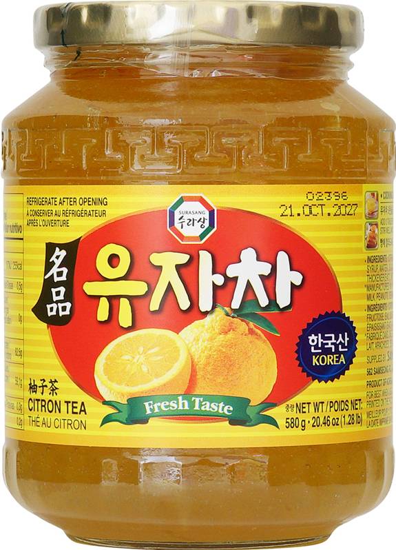 Citron Tea in Bottle 580G  – Refreshing Citrus Tea Drink for Everyday Enjoyment