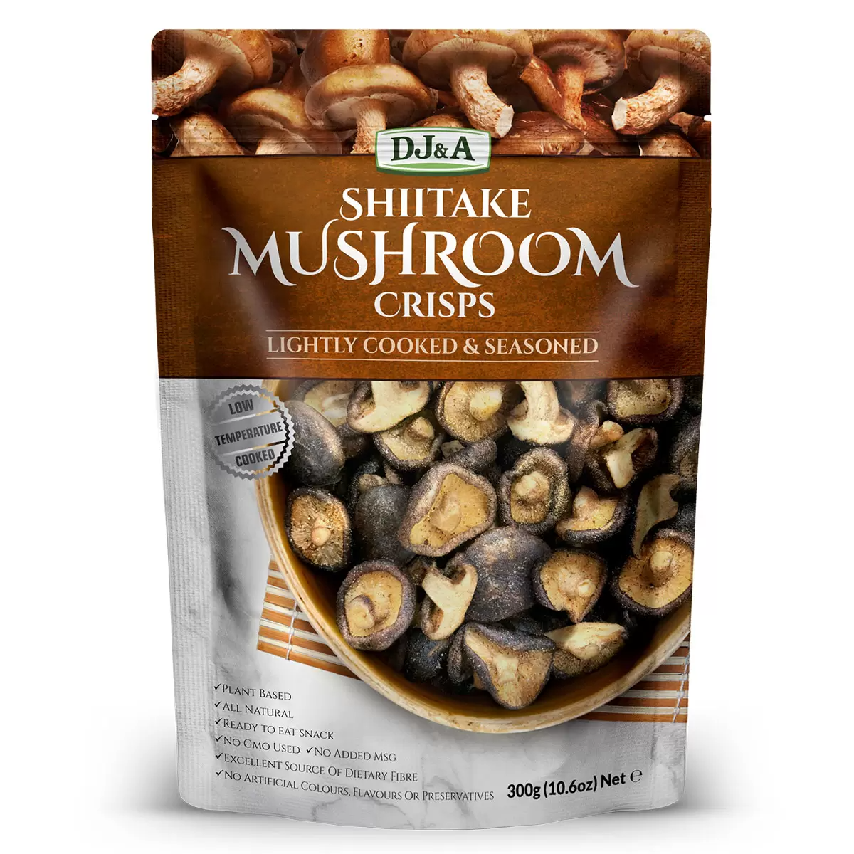 DJA Shiitake Mushroom Crisps 300g – Savoury Umami Gourmet Snacks