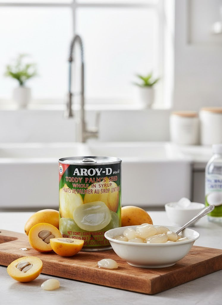 Aroy-D Whole Toddy Palm Seeds in Syrup – Tropical Dessert Fruit