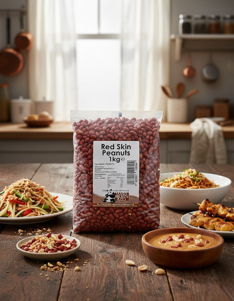 Double Happiness JB Pink Skin Peanuts – Raw Red Skin Peanuts