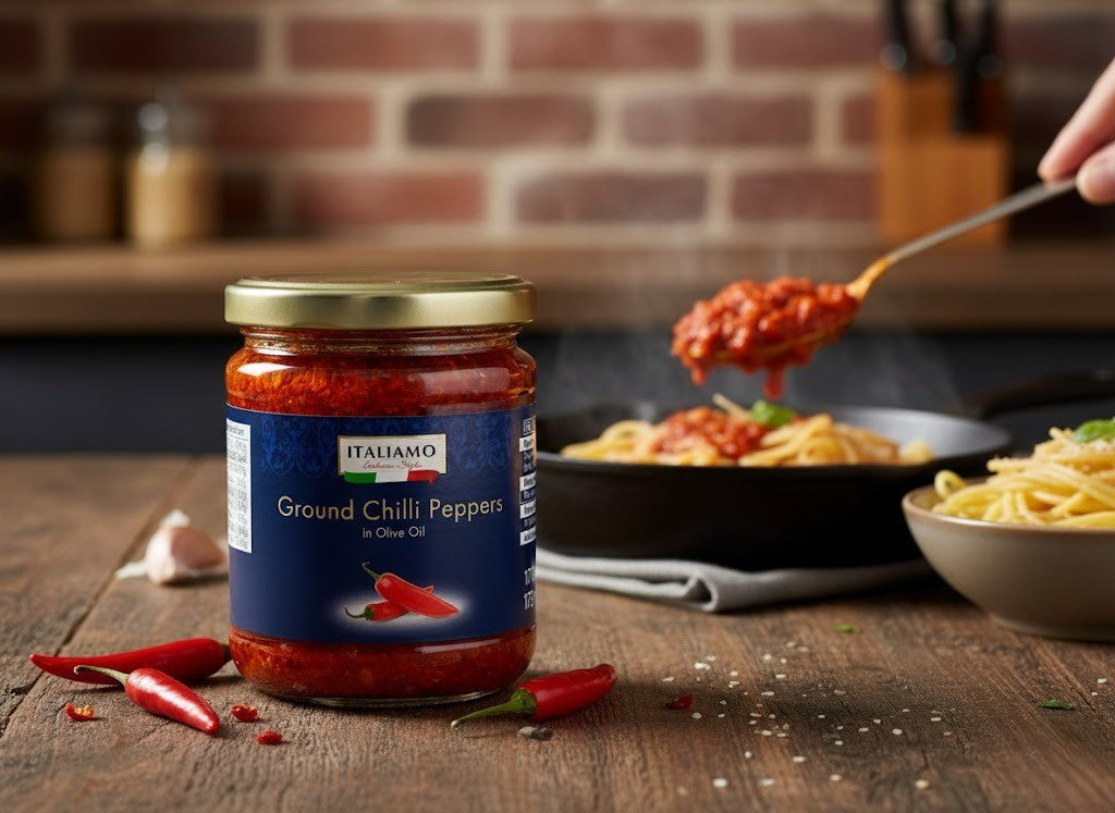 Ground Chilli Peppers In Extra Virgin Olive Oil 170g