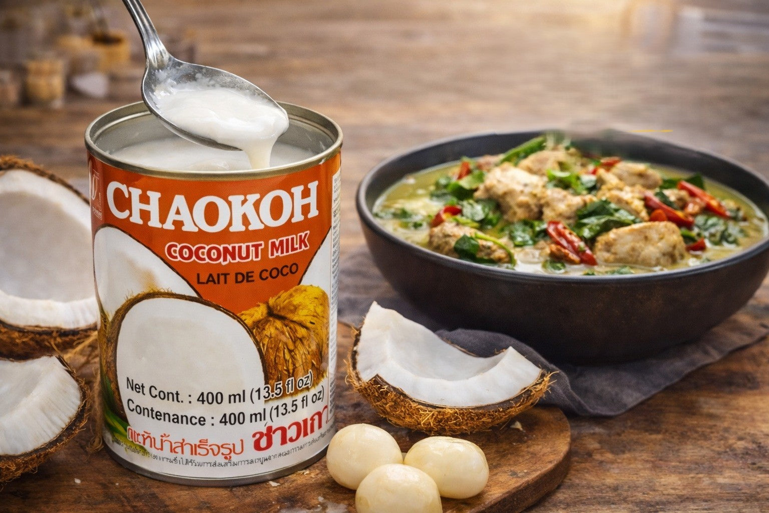 Chaokoh Coconut Milk (Small Retail) – Rich & Creamy Coconut Milk for Cooking