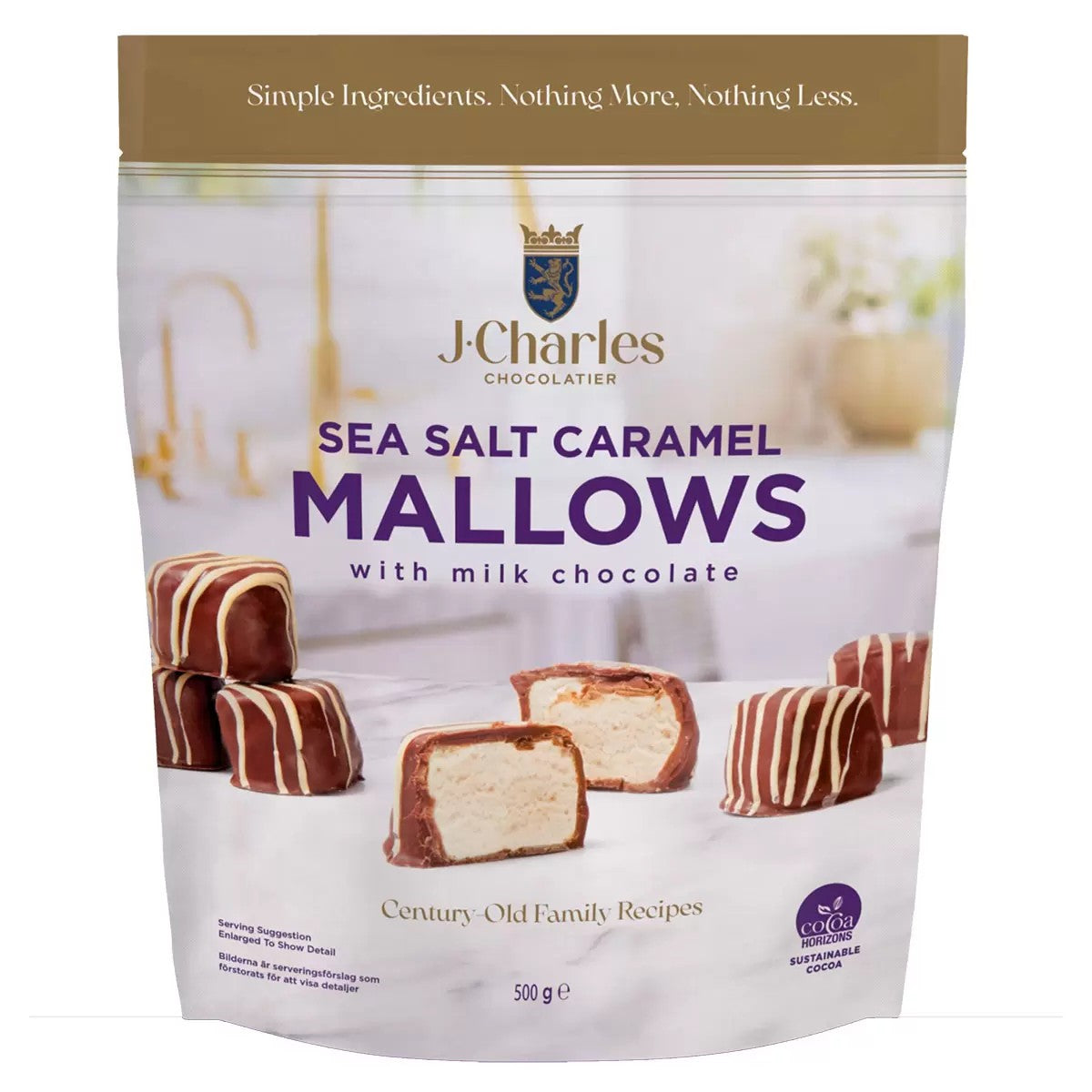 J.Charles Sea Salt Caramel Mallows 500g Soft Gourmet Marshmallow Treats