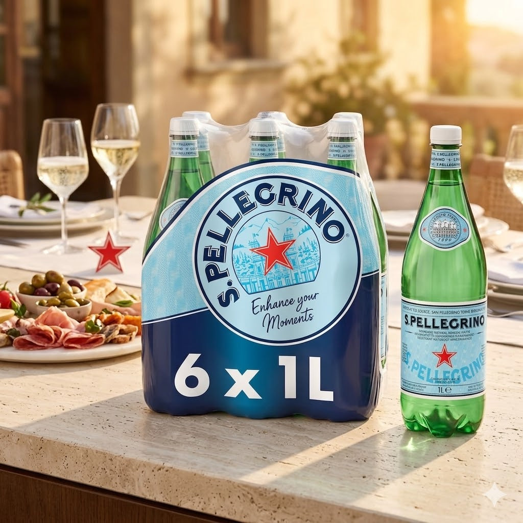 San Pellegrino Sparkling Mineral Water 6x1L Refreshing Summer Drink