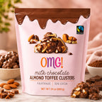OMG! Milk Chocolate Almond Toffee Clusters 680g Crunchy Chocolate Snack Treat