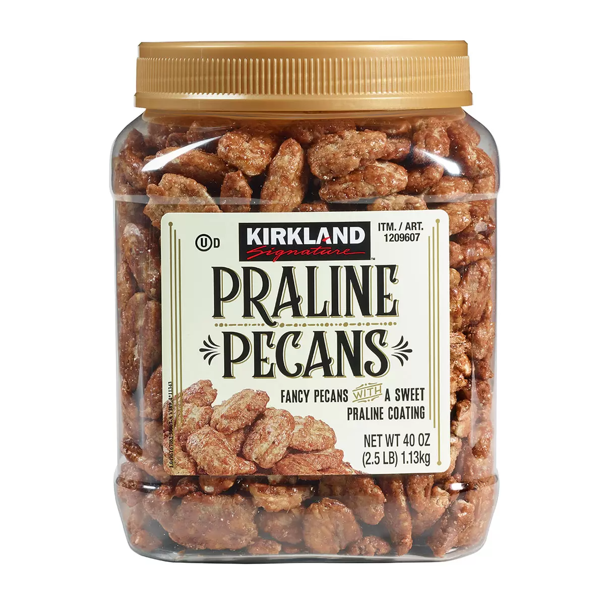 Kirkland Signature Praline Pecans – Fancy Pecans with Sweet Praline Coating, 1.13 kg