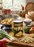 DOUBLE HAPPINESS Bamboo Shoot Slices – Tender Sliced Bamboo Shoots for Stir Fry Cooking