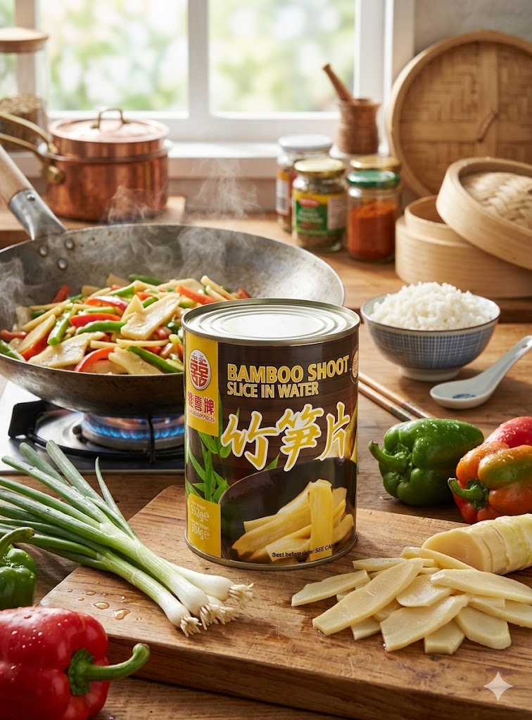 DOUBLE HAPPINESS Bamboo Shoot Slices – Tender Sliced Bamboo Shoots for Stir Fry Cooking