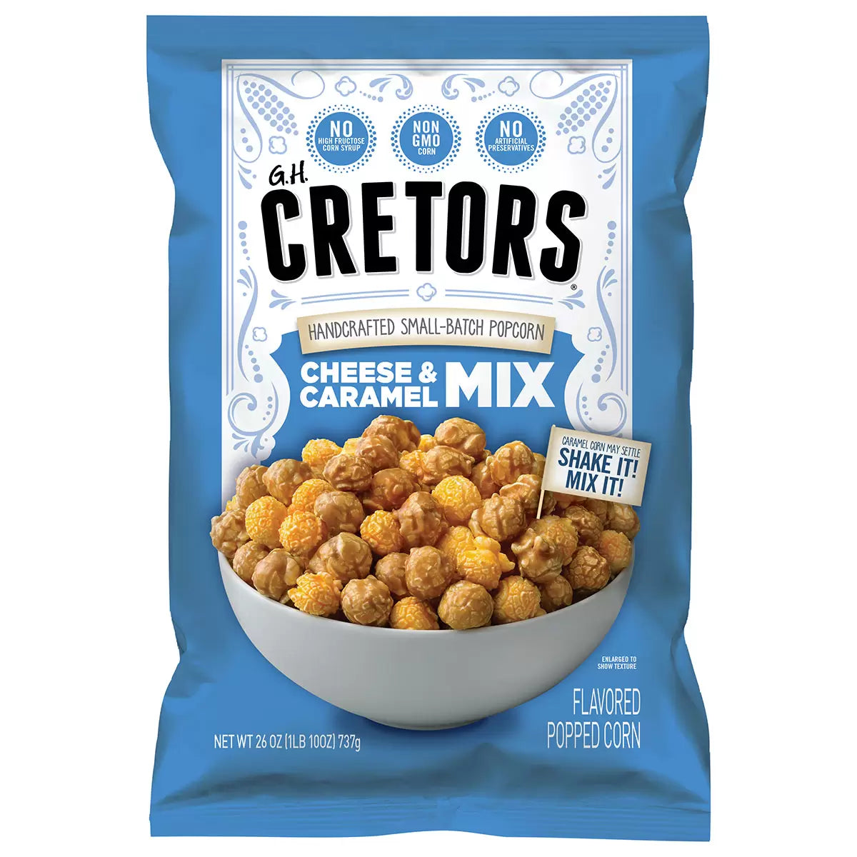 G.H. Cretors Cheese & Caramel Popcorn Mix, 737g