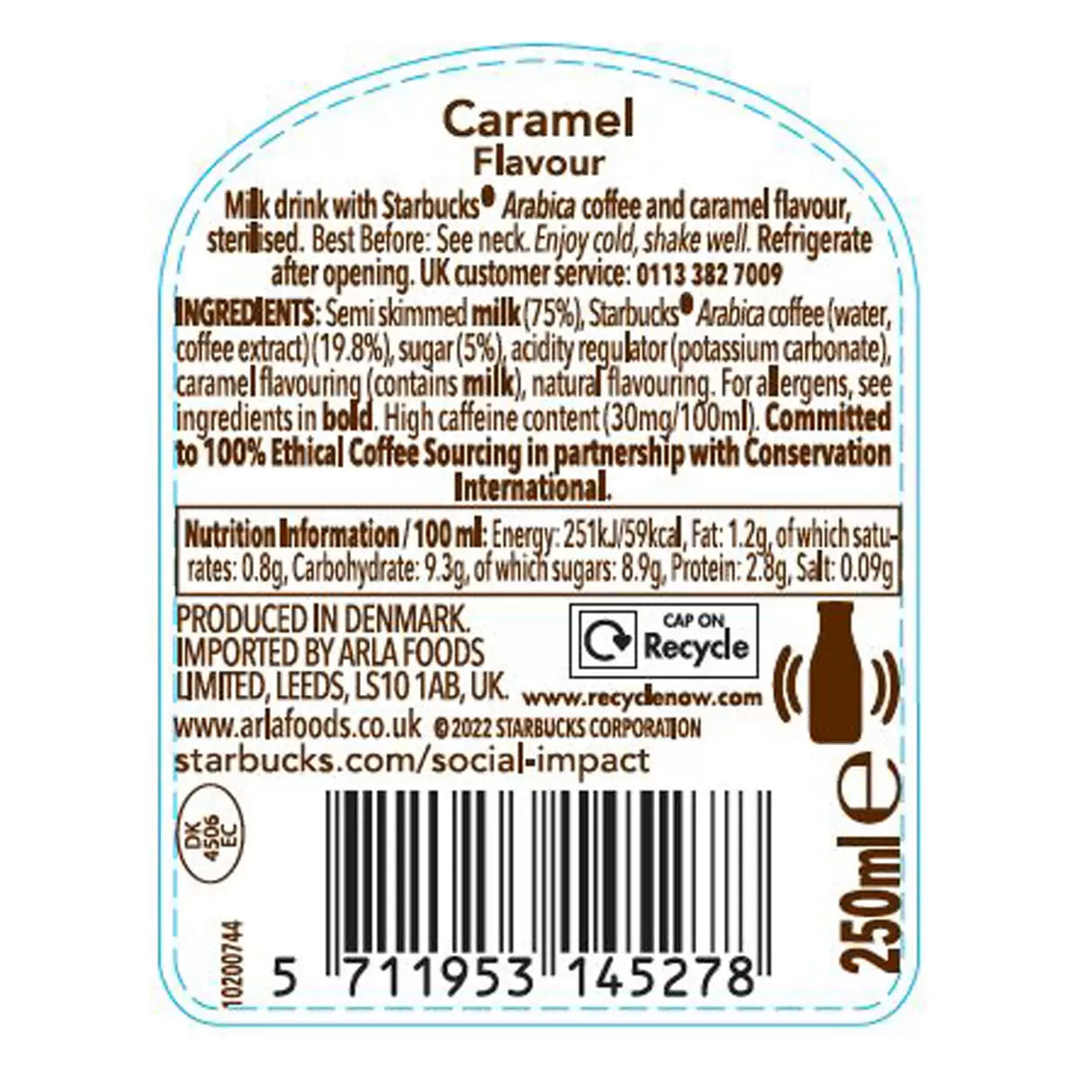 Starbucks Caramel Frappuccino, 8 x 250ml
