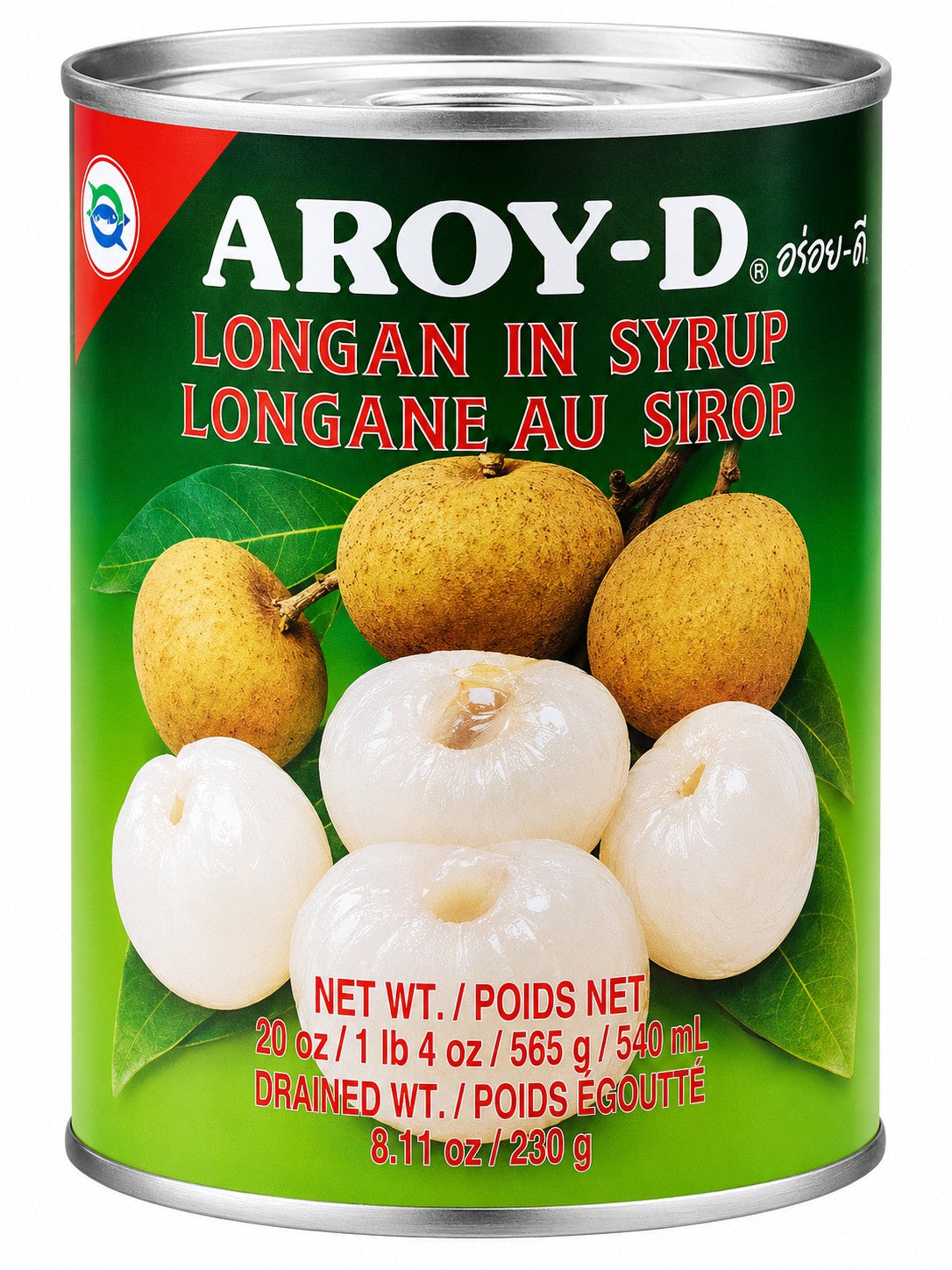 AROY-D Canned Longan in Syrup – Sweet Tropical Fruit for Desserts & Drinks