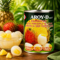 AROY-D Rambutan with Pineapple Syrup – Tropical Fruit Dessert in Sweet Syrup