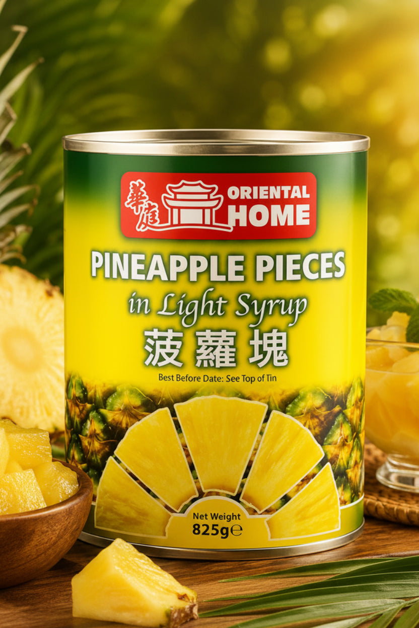 ORIENTAL HOME Pineapple Pieces A Grade Ready to Use Tropical Fruit for Desserts