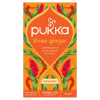 Pukka Organic Three Ginger Tea 20 Herbal Tea Bags 36g Warming Herbal Blend