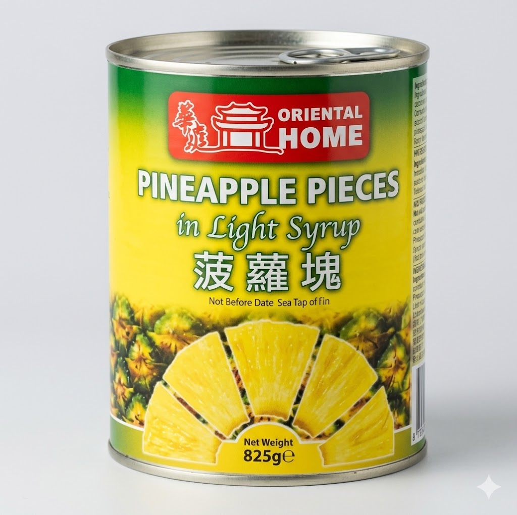 ORIENTAL HOME Pineapple Pieces A Grade Ready to Use Tropical Fruit for Desserts