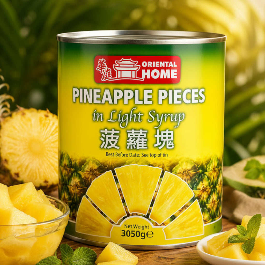 ORIENTAL HOME Pineapple Pieces A Grade Tropical Fruit for Desserts and Baking
