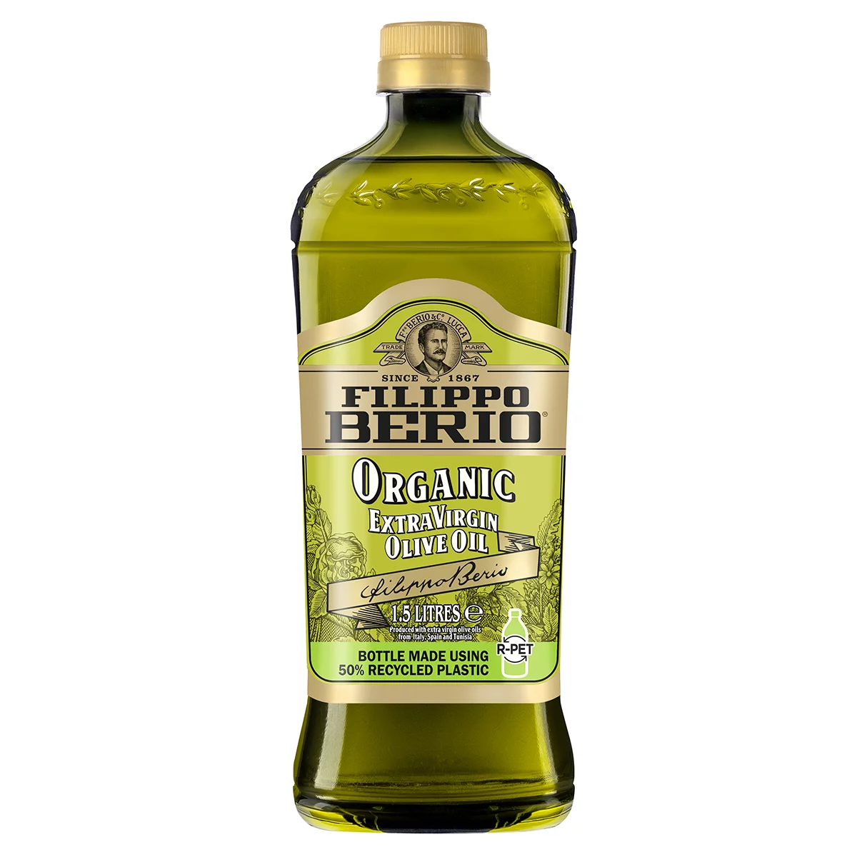 Filippo Berio Organic Extra Virgin Olive Oil – 1.5 L
