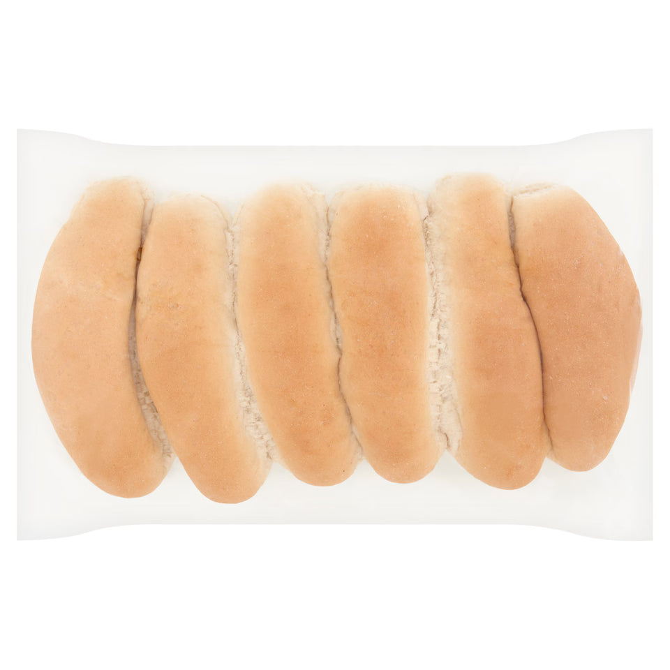 White Finger Rolls 6 Pack
