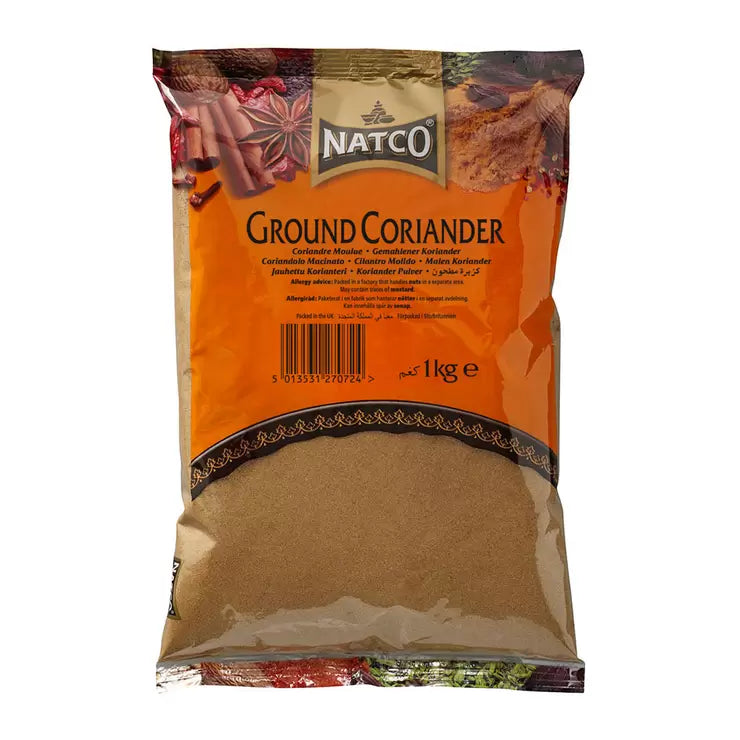 Natco Ground Coriander 1kg | Premium Ground Coriander Powder for Indian & International Cooking