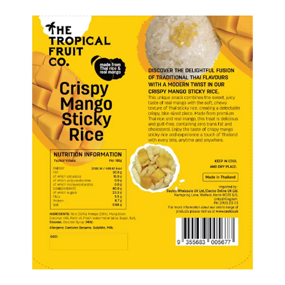 Crispy Mango Sticky Rice Snack – 300g | Thai-Inspired Sweet & Crunchy Treat