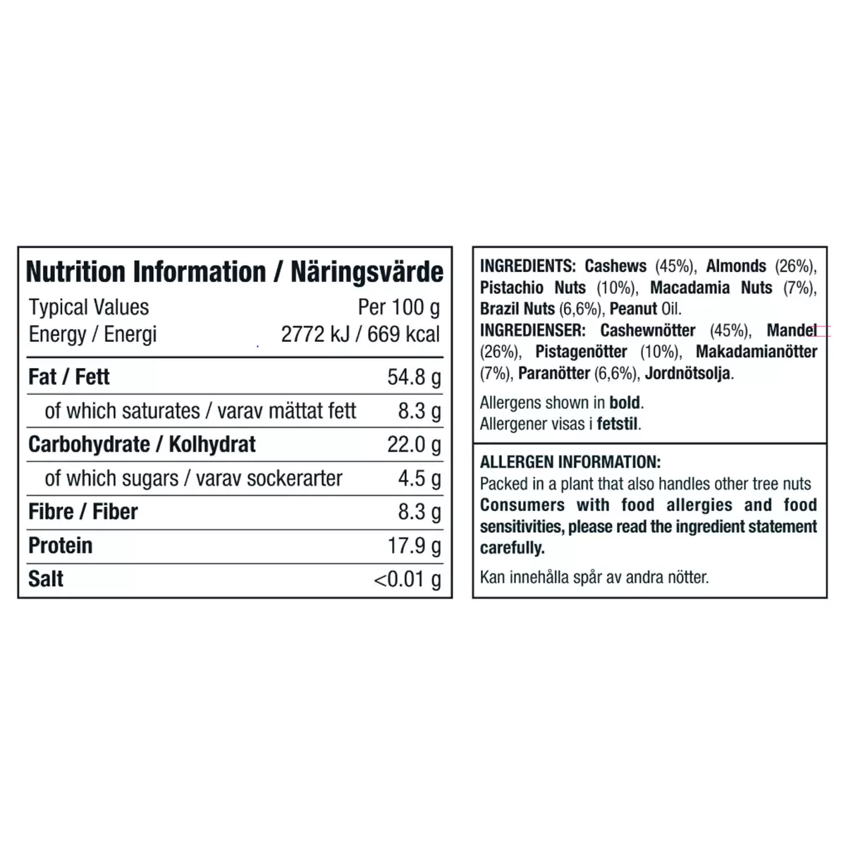 Kirkland Signature Unsalted Mixed Nut Snack Packs - 21 Count (45g Individual Packs)